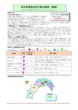 高知県感染症発生動向調査（週報）