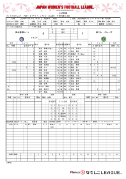 公式記録 - なでしこリーグ