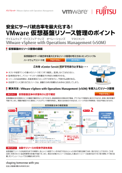 VMware vSphere with Operations Management（vSOM）パンフレット