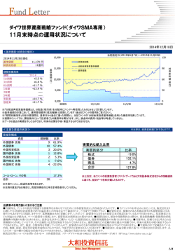 （ダイワSMA専用）【11月末時点の運用状況について】 - 大和投資信託