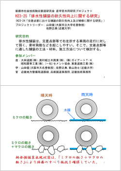 H23-25「排水性舗装の耐久性向上に関する研究」 - 国土交通省近畿地方