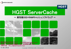 HGST ServerCache - 株式会社OPENスクエア