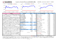 U.S.マーケットフラッシュ12月24日（水） 米東部時間 12月 - 日本アジア証券