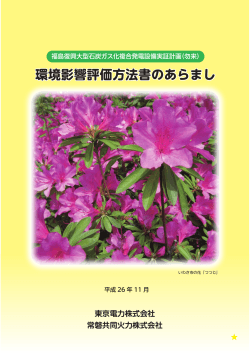 環境影響評価方法書のあらまし(勿来)(PDF 1.25MB) - 東京電力
