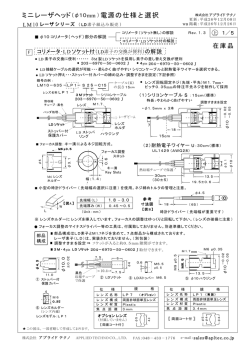 ミニ レーザー ヘッド ・ 電源 直販価格 Rev. 1.3 - アプライドテクノ