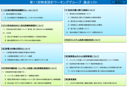 資料3 第11回制度設計ワーキンググループ論点リスト（PDF形式：425KB）
