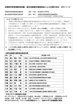 被災地医療支援委員会による支援の状況 - AJMC 一般社団法人 全国 ...