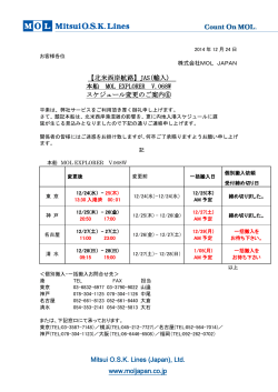 【北米西岸】JAS航路 MOL EXPLORER V.068W(No.6) - MOL JAPAN