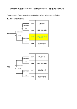 2015年 埼玉県ユース（U－15）サッカーリーグ 2部参入トーナメント
