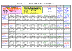 桐生スターレーン 2015年 1月度 リーグ＆トーナメントスケジュール
