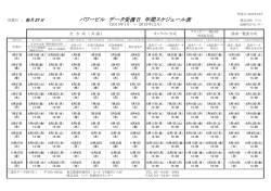 パワービル データ受渡日 年間スケジュール表