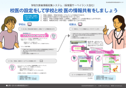 学校医の設定方法についてのパンフレット