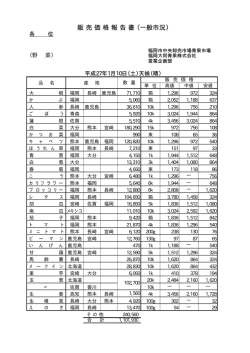 販 売 価 格 報 告 書 （一般市況） - 福岡大同青果