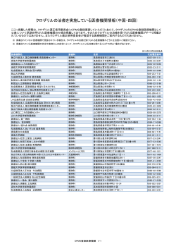 中国・四国 - クロザリル適正使用委員会