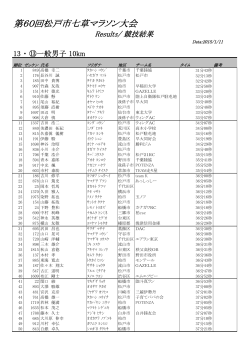 13 ・ ⑬一般男子 10km