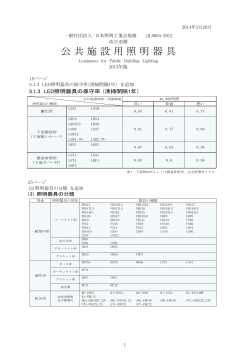 JIL 5004-2012 公共施設用照明器具 20140320改正追補