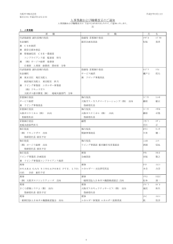 人事異動および機構改正のご通知