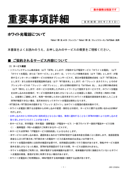 ホワイト光電話について