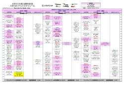 メガロス大和18周年記念 スタジオイベントスケジュール