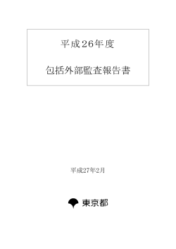 平成26年度包括外部監査報告書 （PDF形式 11719kB）
