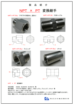 NPT × PT 変換継手