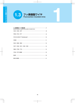 UL・CSA規格ワイヤ・ケーブル：フッ素樹脂ワイヤ