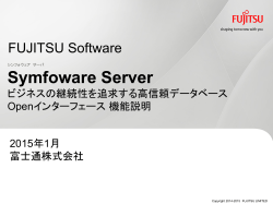 Symfoware Server Openインターフェース 機能説明 - ソフトウェア