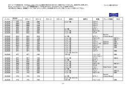 ツートン組み合わせ メーカー カラー1 カラー2 カラー3 カラー4 備考1