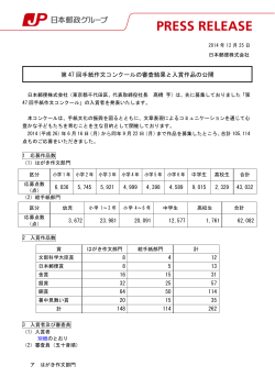第 47 回手紙作文コンクールの審査結果と入賞作品の公開