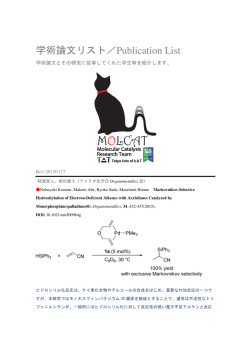 学術論文リスト／Publication List