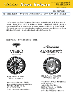 東京オートサロン2015 with NAPACに出展