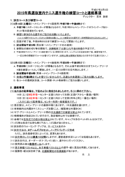 出場者名簿
