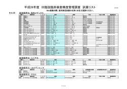 別紙1 日臨技ｻｰﾍﾞｲ（2014年試薬・stdﾘｽﾄ）
