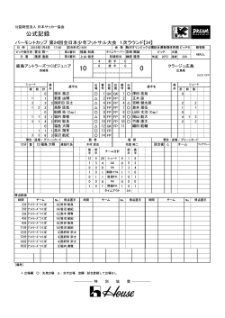 公式記録 - 日本サッカー協会
