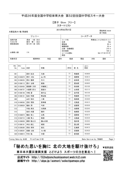 平成26年度全国中学校体育大会 第52回全国
