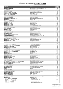 出展社一覧