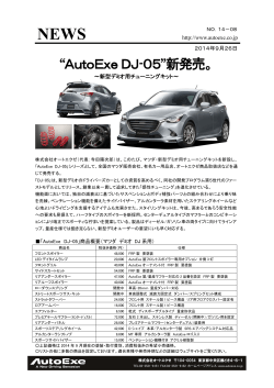 「AutoExe DJ-05」商品概要（マツダ デミオ DJ 系用）