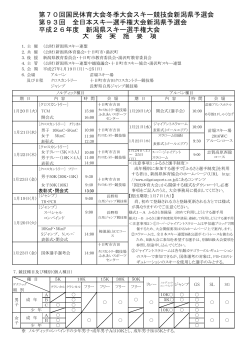 要項 - 新潟県スキー連盟