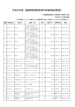 平成26年10月調査時期単価