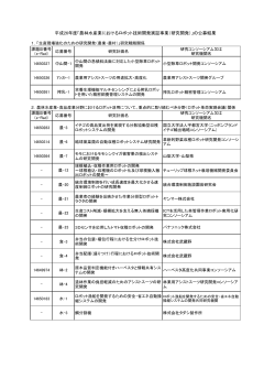 平成26年度「農林水産業におけるロボット技術開発実証事業（研究開発