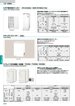 プレハブ式冷蔵庫／冷凍庫 チェストフリーザー タテ型冷凍ストッカー