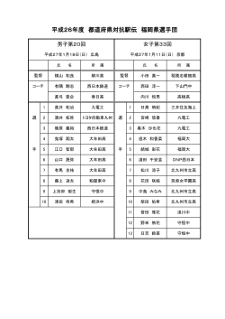 全国都道府県対抗駅伝福岡県選手団