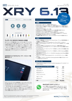 リリース ノート 625 APP ウィザードと DEVICE FINDER の改善