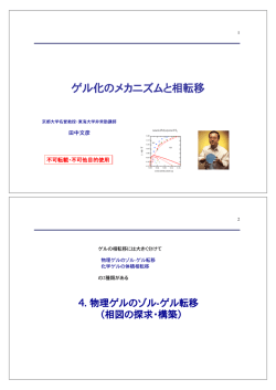 ゲル化のメカニズムと相転移