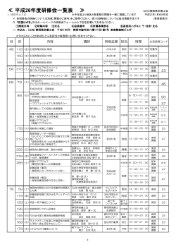 平成26年度研修事業のご案内（PDF