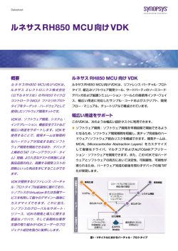 ルネサスRH850 MCU向けVDK