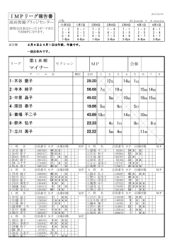 IMPリーグ報告書 マイナー