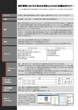 設計開発における不具合未然防止のための知識