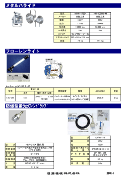 メタルハライド フローレンライト 防爆型蛍光灯ﾊﾝﾄﾞﾗﾝﾌﾟ