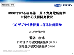 資料 - 技術研究組合 国際廃炉研究開発機構
